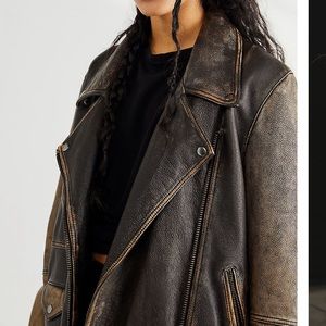 NWOT Free People Dirty Deeds Moto Jacket MEDIUM